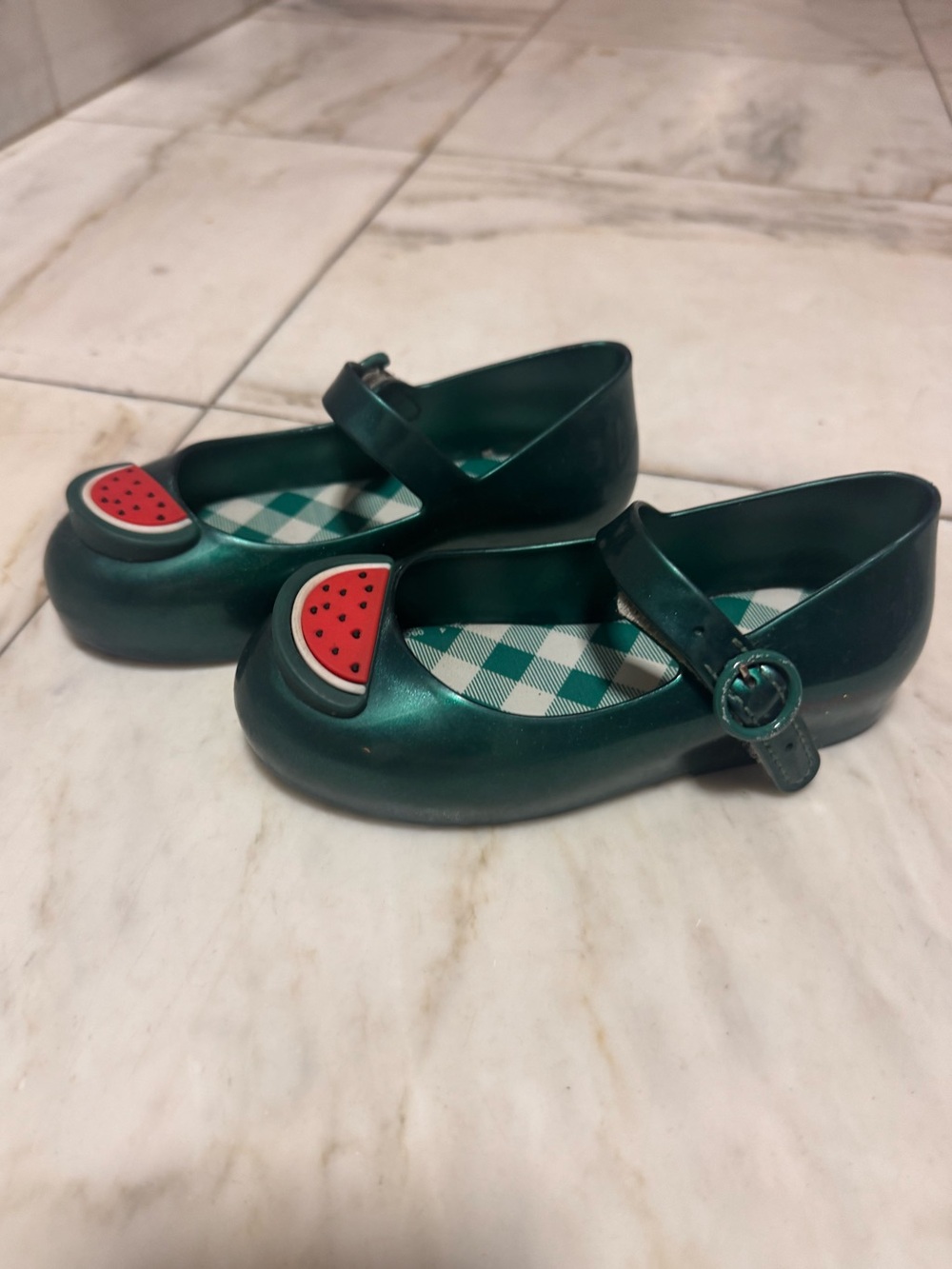 Melissa Girls' Mary Jane Watermelon Accent Shoes